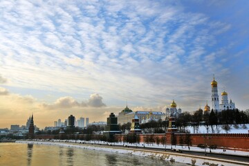 Obraz premium Moscow Kremlin architecture in winter. 