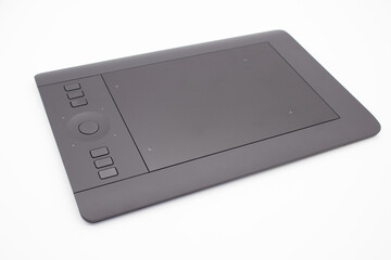 Graphics tablet for illustrators on white background