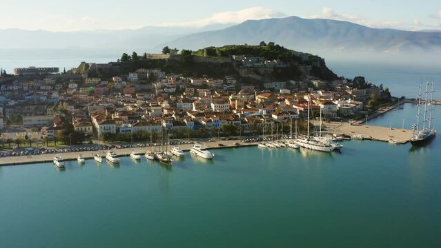 Town of Nafplio, aerial view