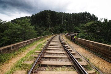 Obraz premium railway in the mountains