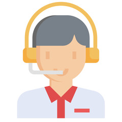 CALL CENTER flat icon,linear,outline,graphic,illustration