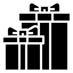 GIFT BOX glyph icon,linear,outline,graphic,illustration