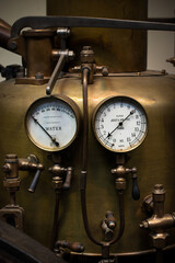Measuring analog indicators - steampunk retro style equipment