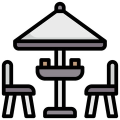 Fototapeta premium TABLE filled outline icon,linear,outline,graphic,illustration