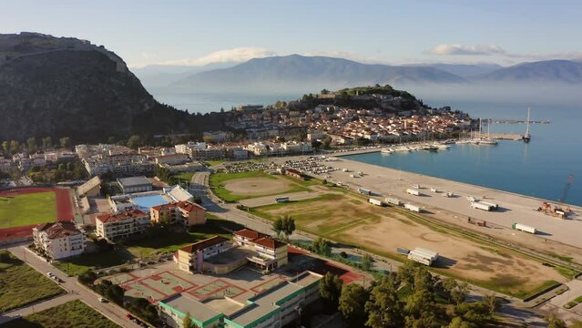 Aerial view of Nafplio townscape