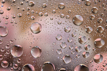 Water droplets on glass as background