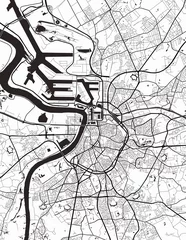 Papier Peint photo autocollant Anvers Antwerp Belgium City Map