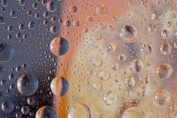 Water droplets on glass as background