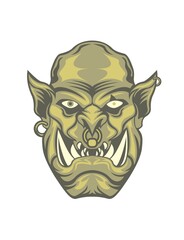 Orc Head illustration