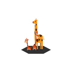 Naklejka na ściany i meble giraffe illustration for wildlife day