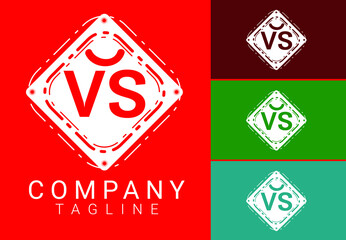 VS letter new logo and icon design