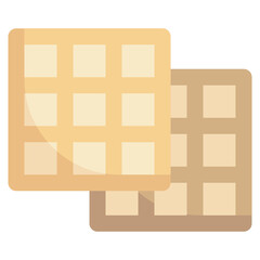 WAFFLE flat icon,linear,outline,graphic,illustration