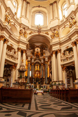 Nice view of St. George's Cathedral, Lviv, Ukraine, historical building, culture and religion