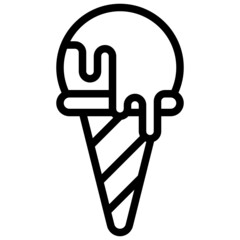 ICE CREAM CONE line icon,linear,outline,graphic,illustration