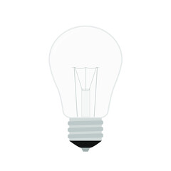 Simple Bulb vector. Old bulb grey color illustration vector. Lamp vector