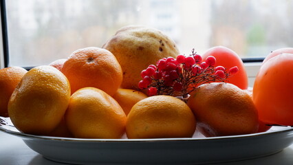 plate of seasonal fruit