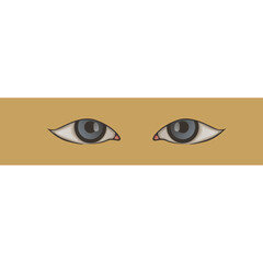 simple pair of eyes vector design