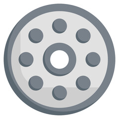 FILM REEL flat icon,linear,outline,graphic,illustration