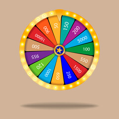 fortune wheel spinning on light background vector illustration
