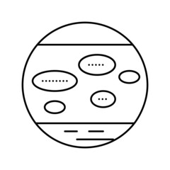 nummular eczema line icon vector illustration