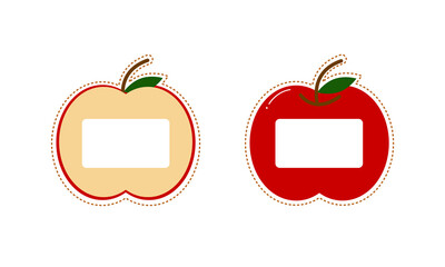 りんごのネームプレートテンプレート