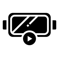VR glyph icon,linear,outline,graphic,illustration