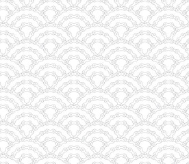 Vector seamless geometric circles grid texture bicycle chain. Isolated on white background.