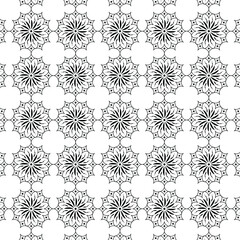 Black and white flowers mandala background vector in illustration geometric pattern graphics vector
