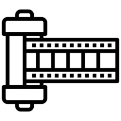 FILM REEL line icon,linear,outline,graphic,illustration