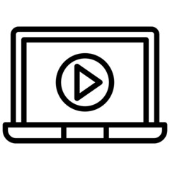 VIDEO PLAYER line icon,linear,outline,graphic,illustration