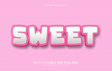 editable text effect, Sweet style