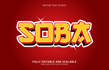 editable text effect, Soba style