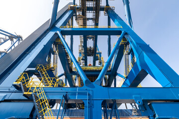 Hoisting machinery for large port terminals.