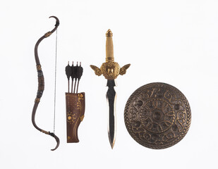 spartan weapon isolated on white background