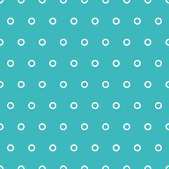 Fototapeta na wymiar White tiny rings seamless pattern with blue background.