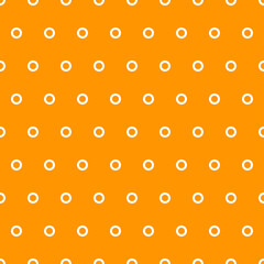 Orange seamless pattern with white tiny rings.