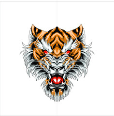 tiger head vector