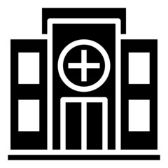 Obraz premium HOSPITAL glyph icon,linear,outline,graphic,illustration