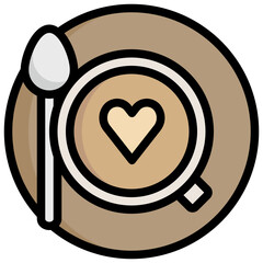 COFFEE CUP filled outline icon,linear,outline,graphic,illustration