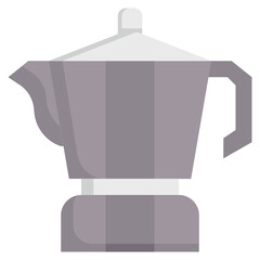MOKA POT flat icon,linear,outline,graphic,illustration