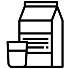 MILK line icon,linear,outline,graphic,illustration