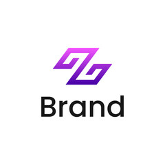 Initial Letter Z line outline Logo