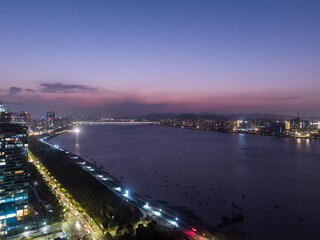 city skyline in hangzhou china