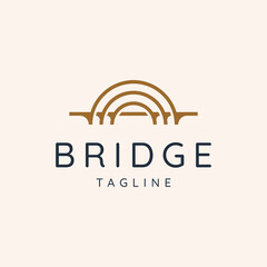 bridge logo vector icon illustration line outline monoline
