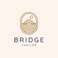 bridge logo vector icon illustration line outline monoline
