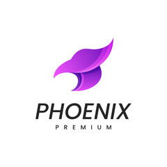 Phoenix colorful brand, animal logo, and sports brand concept. Vector design, company identity
