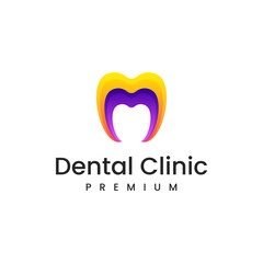 dental clinic colorful logo vector
