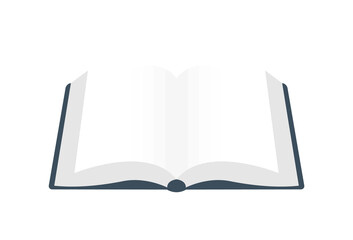 book symbol. Vector illustration in flat style on white background
