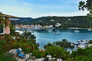 Greece, the island of Paxos - view of the port of Lakka