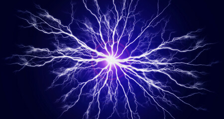 Pure Power and Electricity Red PLasma Burning Brightly